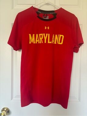 Under Armour Red Short-Sleeve Maryland Performance Tee